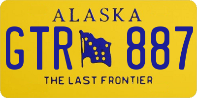 AK license plate GTR887