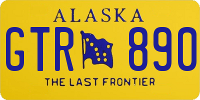 AK license plate GTR890