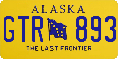 AK license plate GTR893