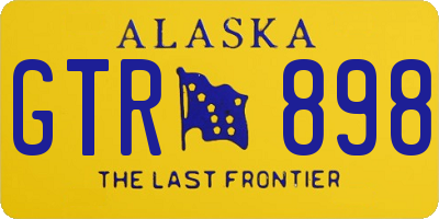 AK license plate GTR898