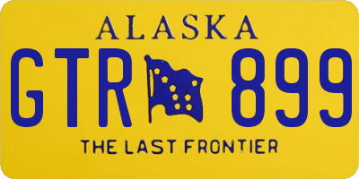 AK license plate GTR899