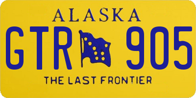 AK license plate GTR905