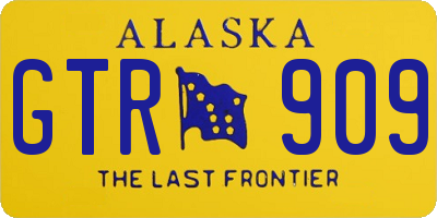 AK license plate GTR909