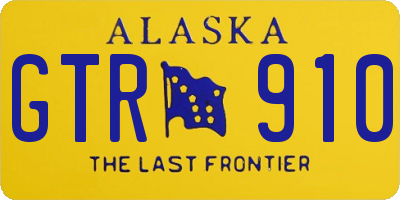 AK license plate GTR910