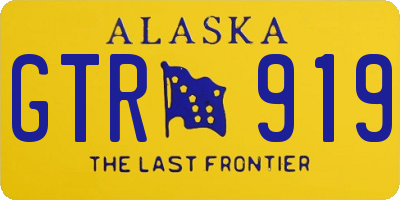 AK license plate GTR919