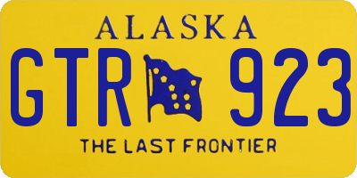 AK license plate GTR923