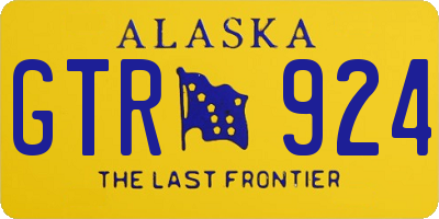 AK license plate GTR924