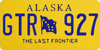 AK license plate GTR927