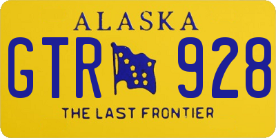 AK license plate GTR928