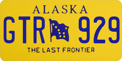 AK license plate GTR929