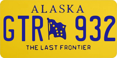AK license plate GTR932