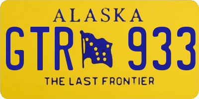 AK license plate GTR933