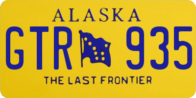 AK license plate GTR935