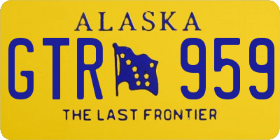 AK license plate GTR959