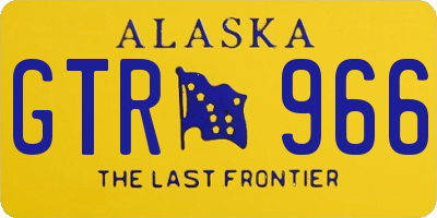 AK license plate GTR966