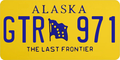 AK license plate GTR971