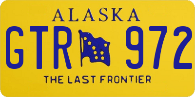 AK license plate GTR972