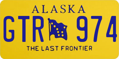 AK license plate GTR974