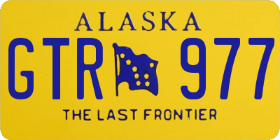 AK license plate GTR977