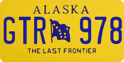 AK license plate GTR978