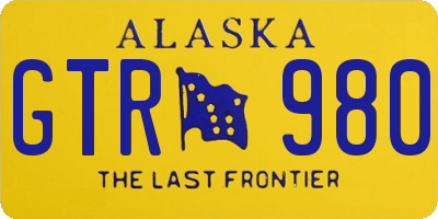 AK license plate GTR980