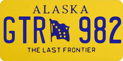 AK license plate GTR982