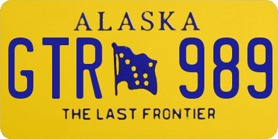 AK license plate GTR989