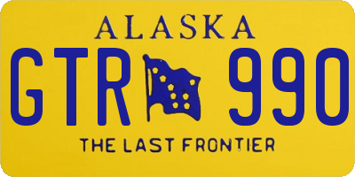 AK license plate GTR990