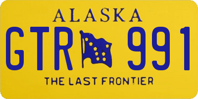 AK license plate GTR991