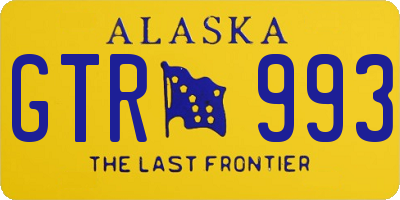 AK license plate GTR993