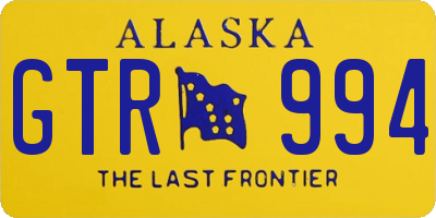 AK license plate GTR994