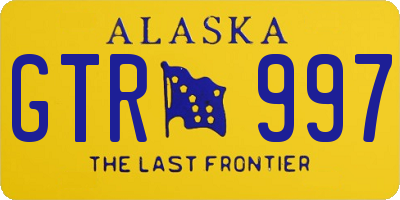 AK license plate GTR997