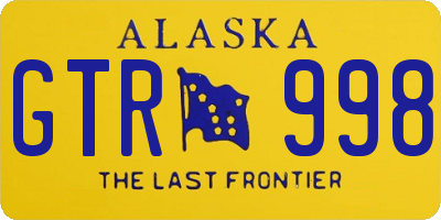 AK license plate GTR998
