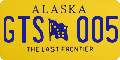 AK license plate GTS005