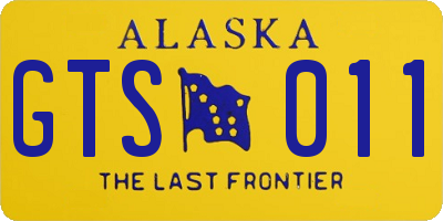 AK license plate GTS011