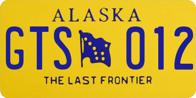 AK license plate GTS012