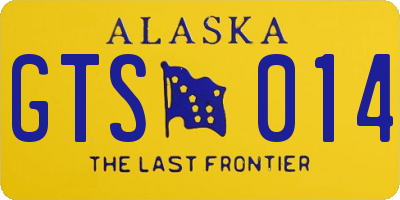 AK license plate GTS014