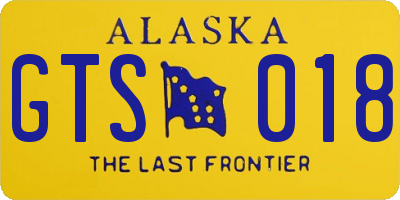 AK license plate GTS018