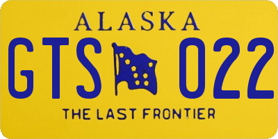 AK license plate GTS022