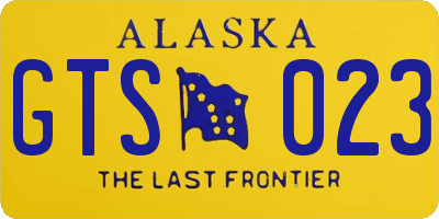 AK license plate GTS023