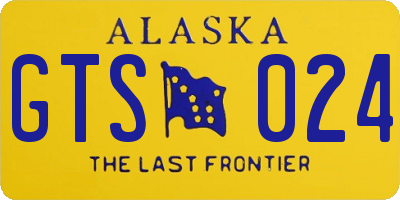 AK license plate GTS024