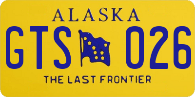 AK license plate GTS026