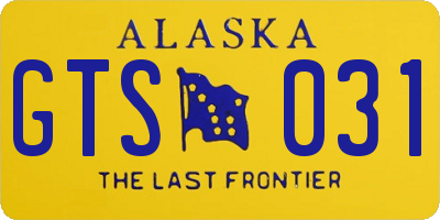 AK license plate GTS031