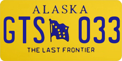 AK license plate GTS033
