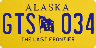 AK license plate GTS034