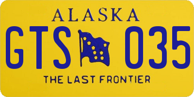 AK license plate GTS035