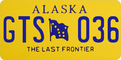 AK license plate GTS036