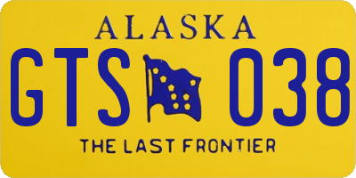 AK license plate GTS038