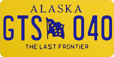 AK license plate GTS040