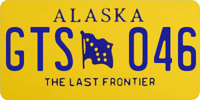 AK license plate GTS046